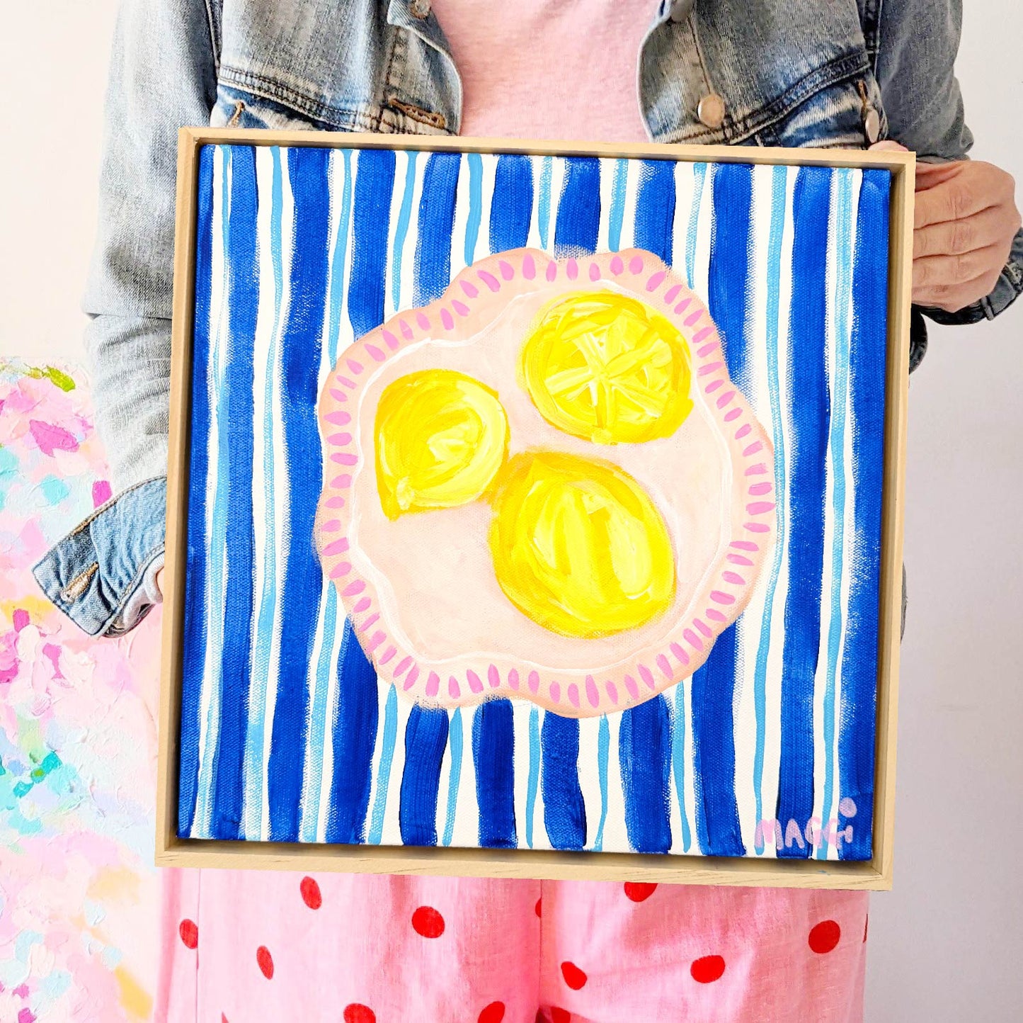 Lemons + Blue Stripes