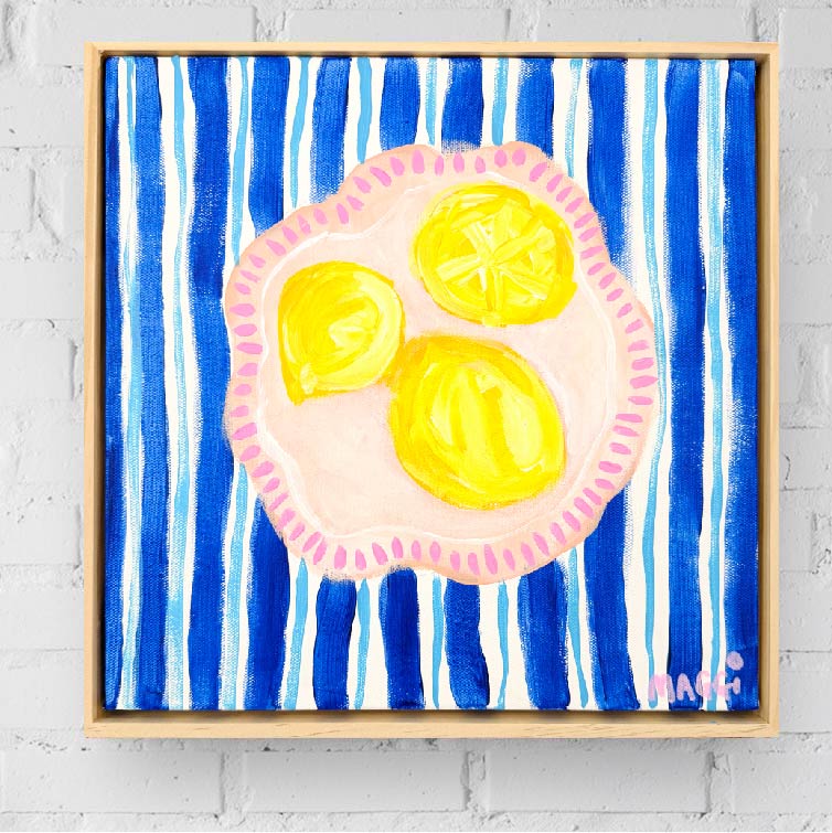 Lemons + Blue Stripes