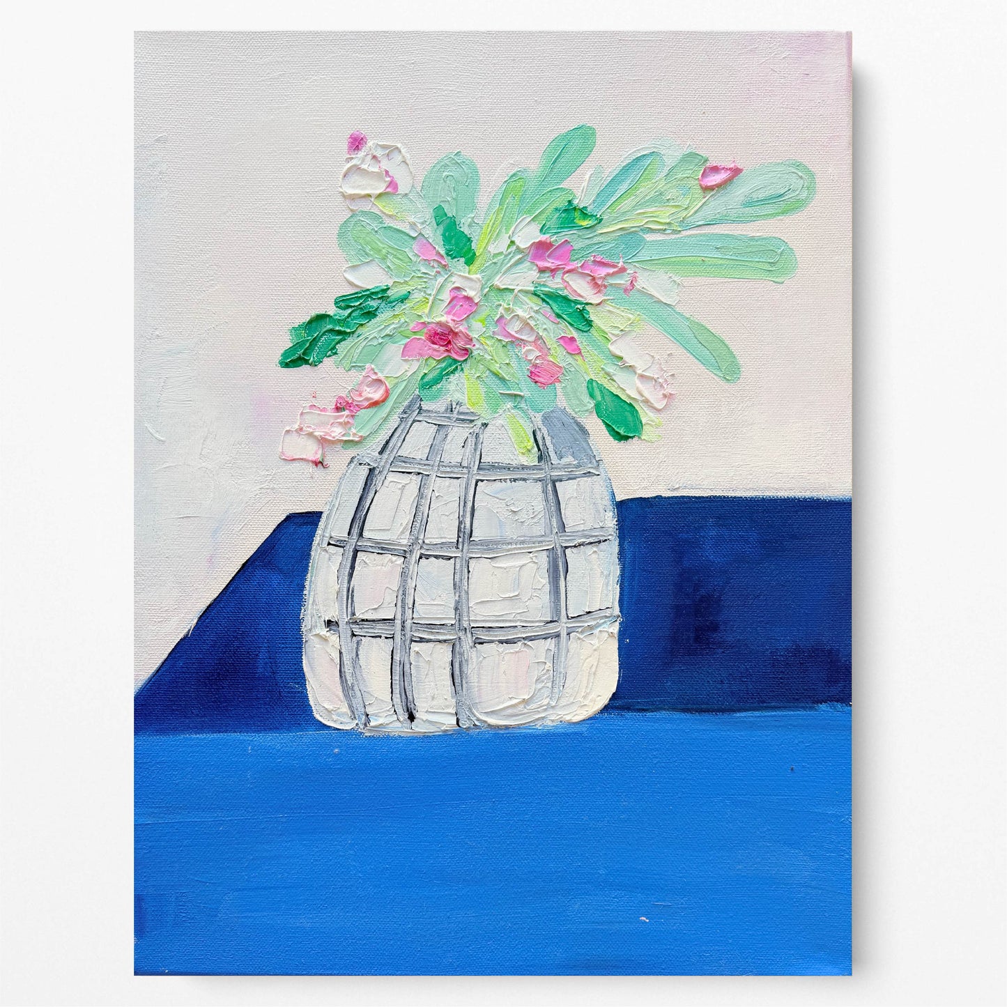 Little Wonky Pot On Blue