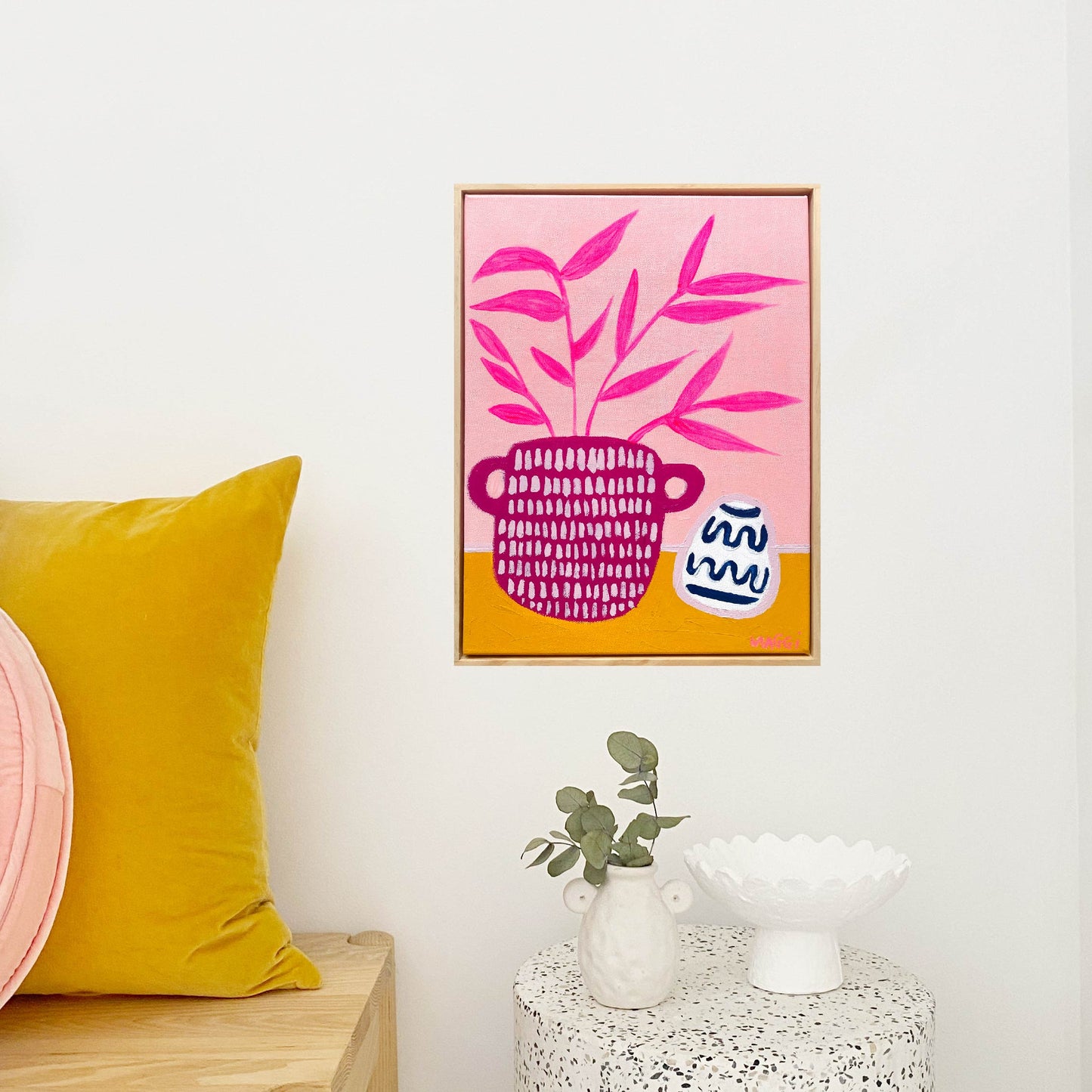 Magenta Urn With Wonky Pot