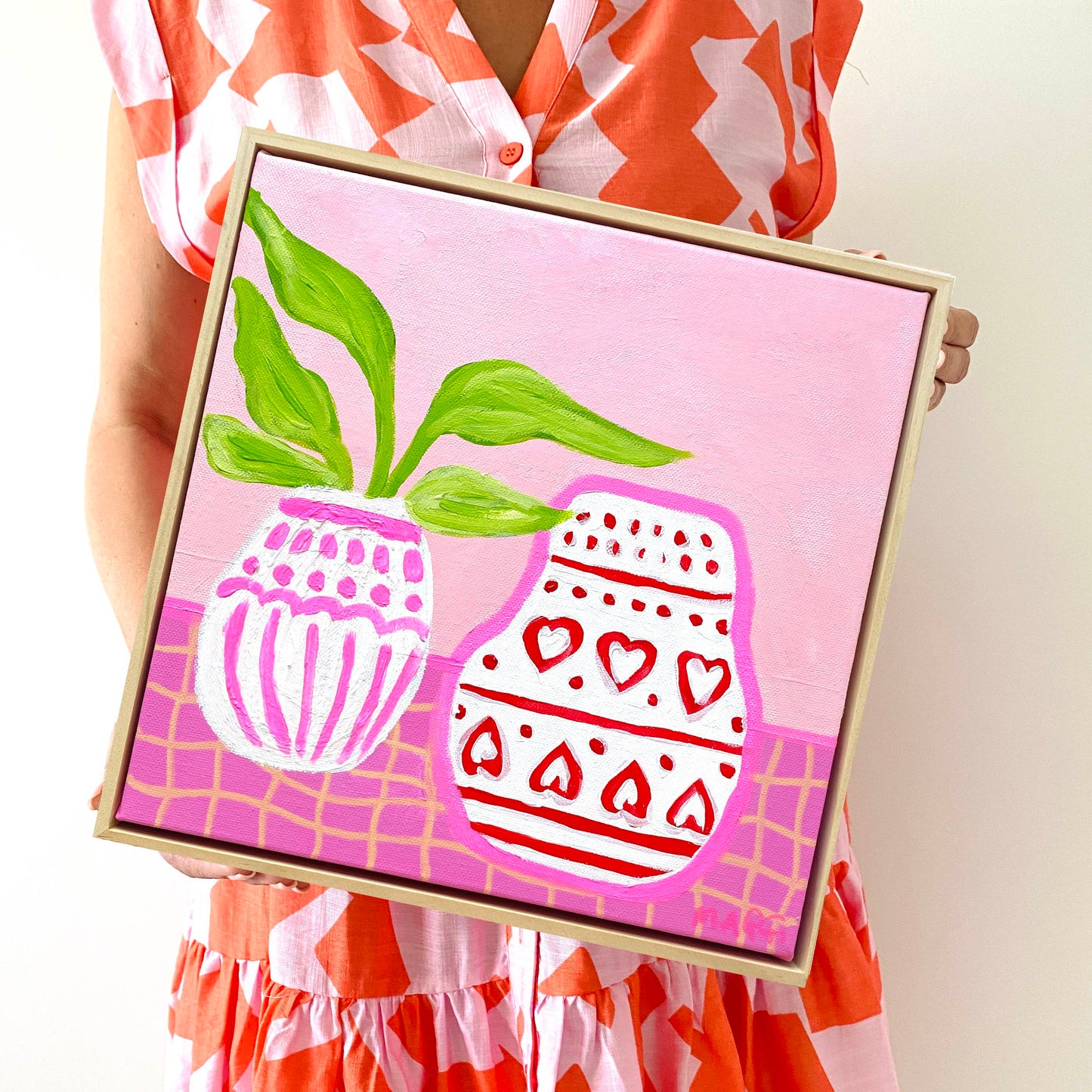Love Hearts On Pink