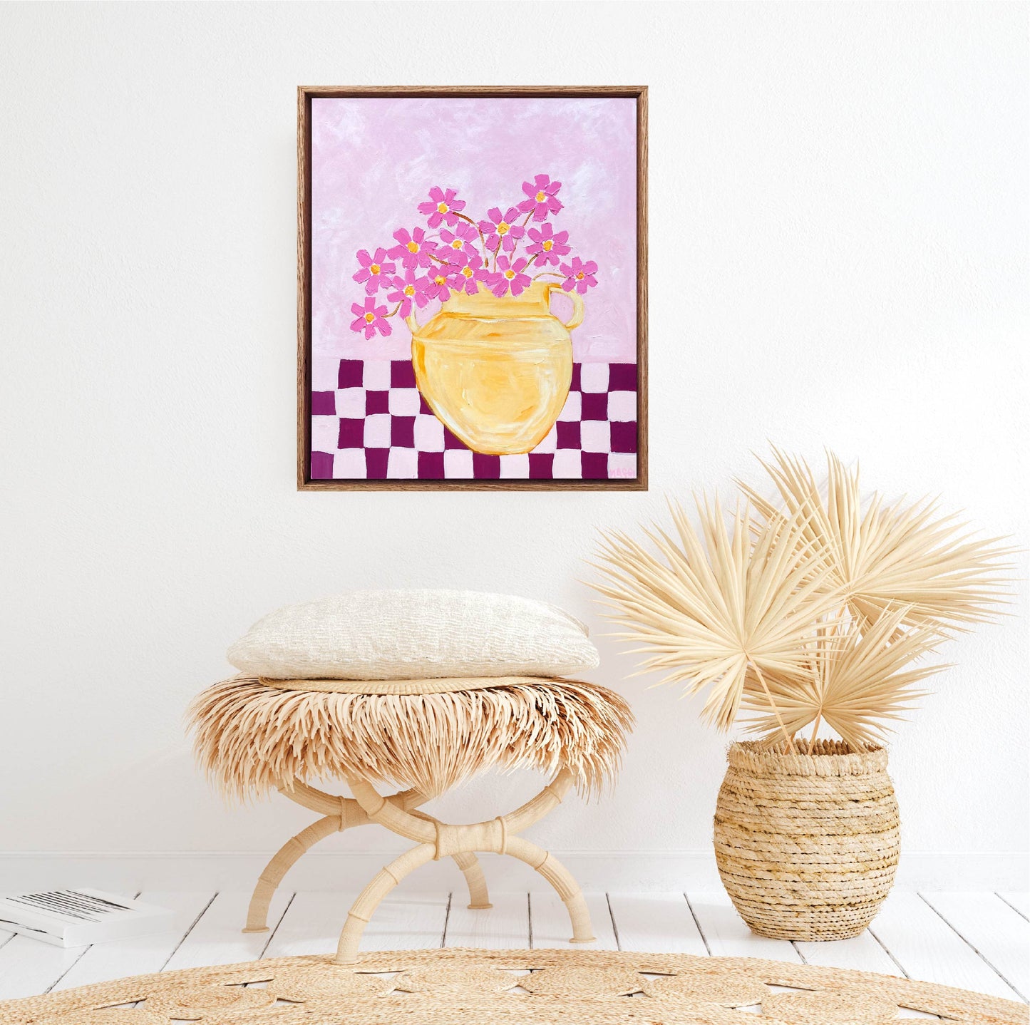 Pink Daisies In Urn