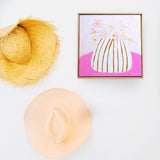 Pink Daisies In Stripes