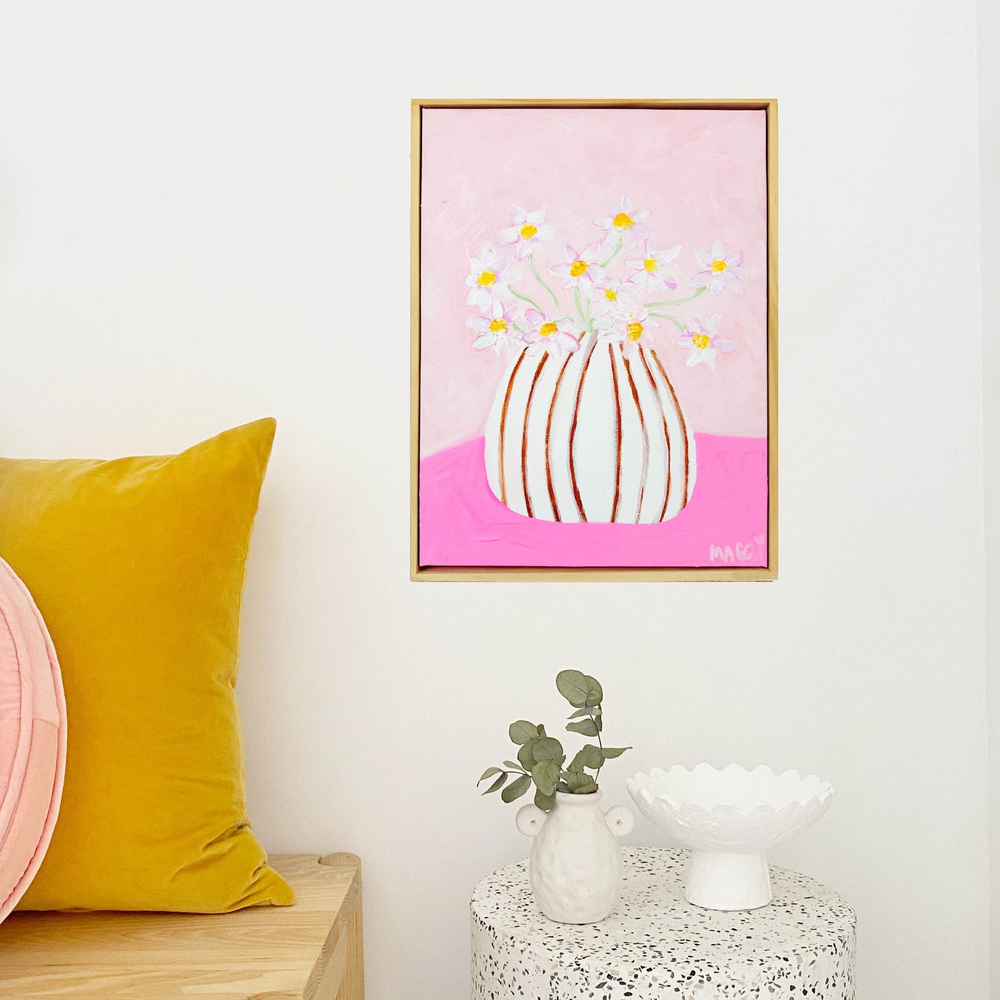 Pink Daisies On Pink