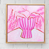 Pink Stripes With Pink Flowers