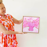 Pink Stripes With Pink Flowers