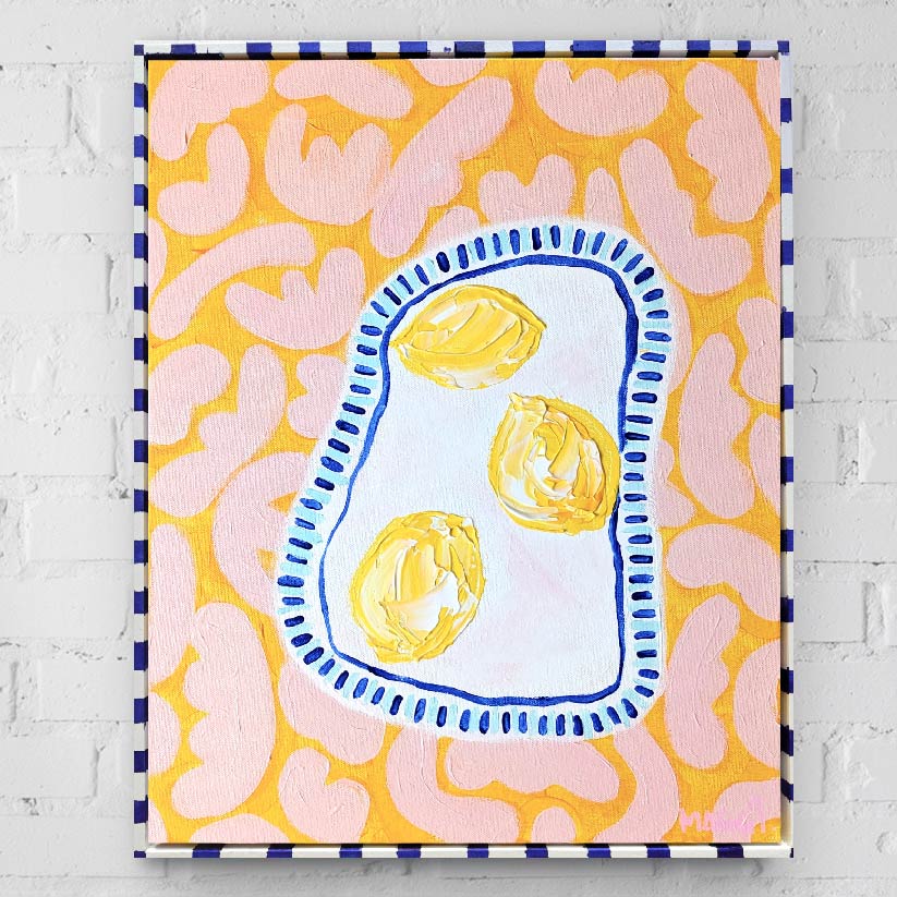 Wonky Plate With Lemons