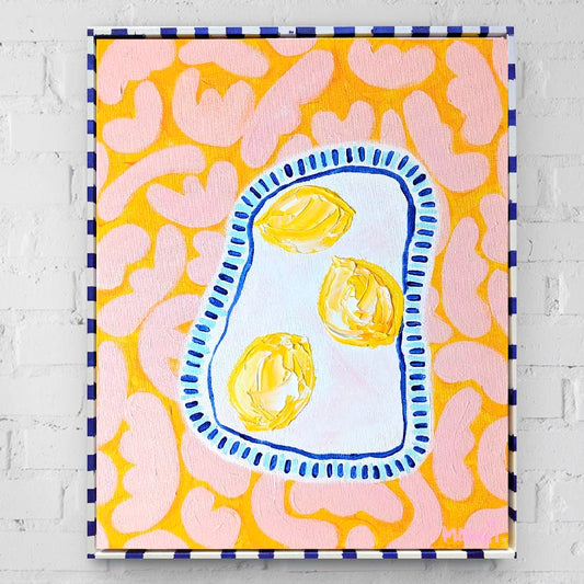 Wonky Plate With Lemons