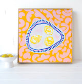 Plate Of Lemons On Pattern