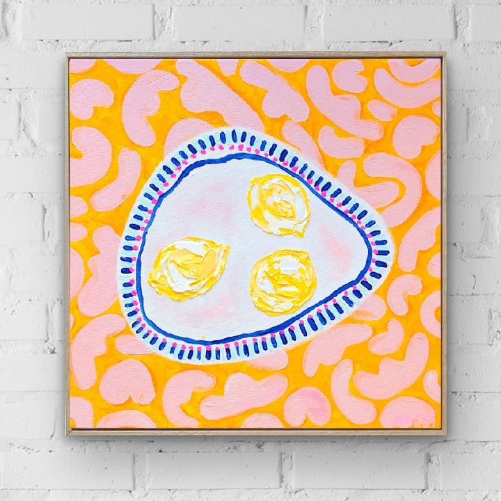 Plate Of Lemons On Pattern