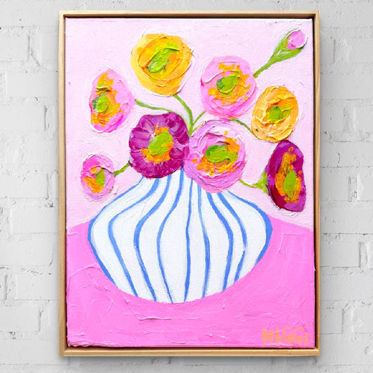 Poppies In Stripes