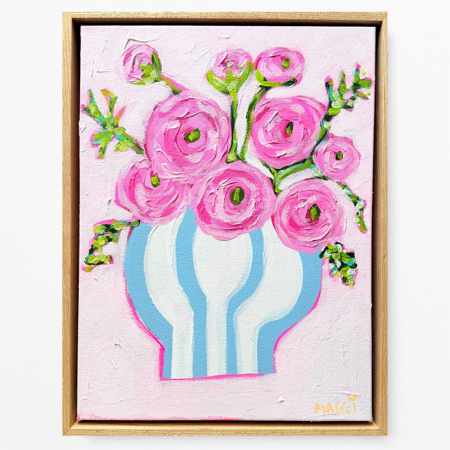 Ranunculus In Blue Stripes