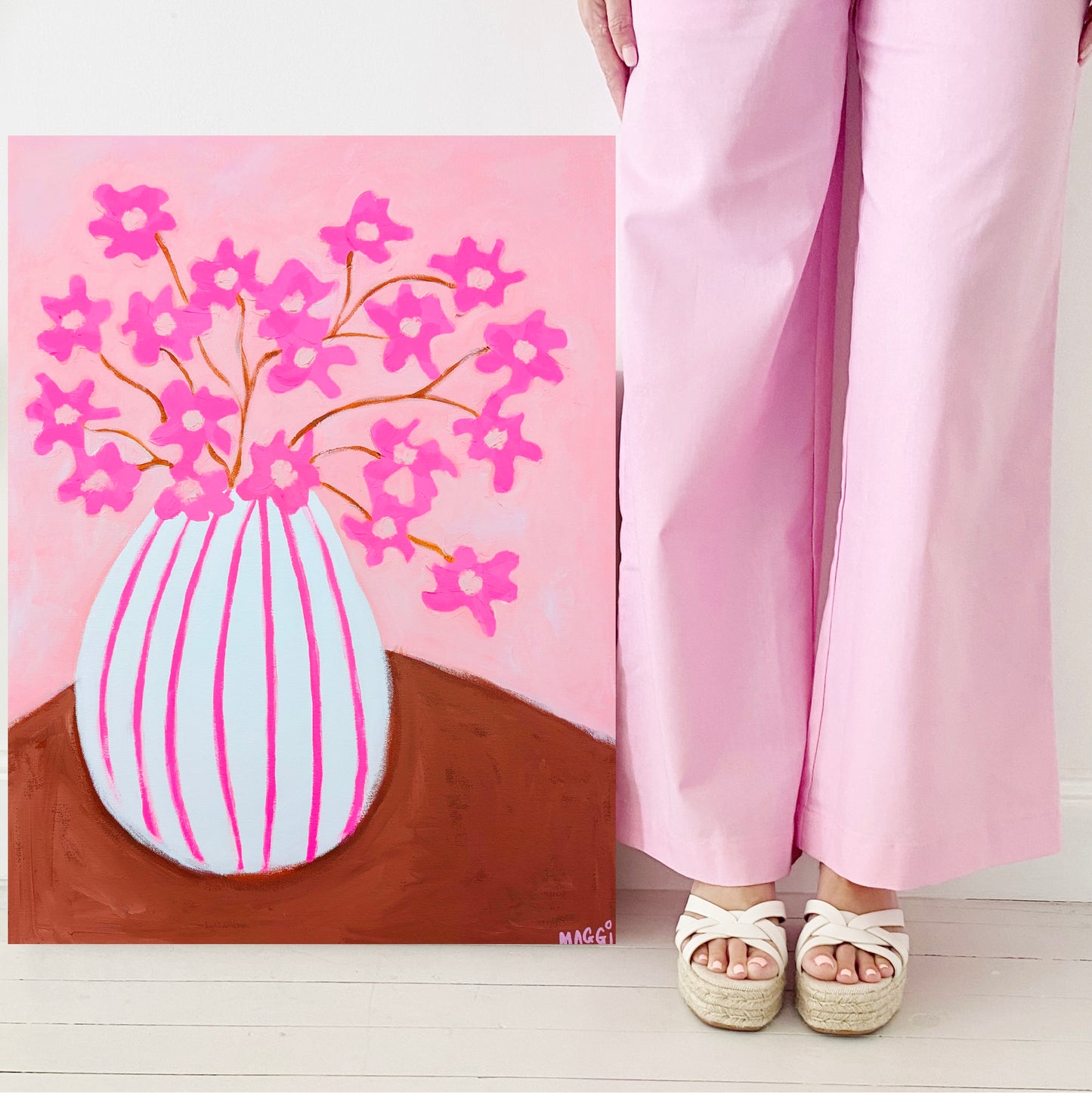Spring Blooms In Stripes