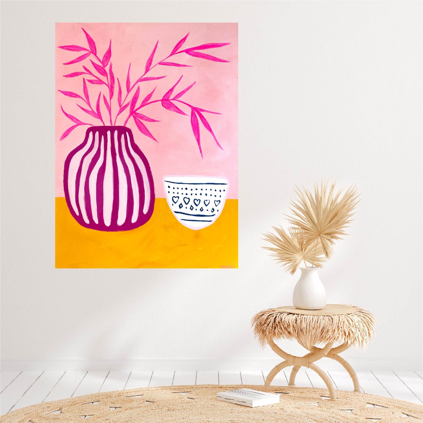 Wonky Bowl With Pink Pot