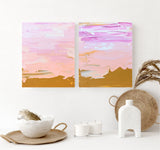 Sunburnt Sunset Diptych