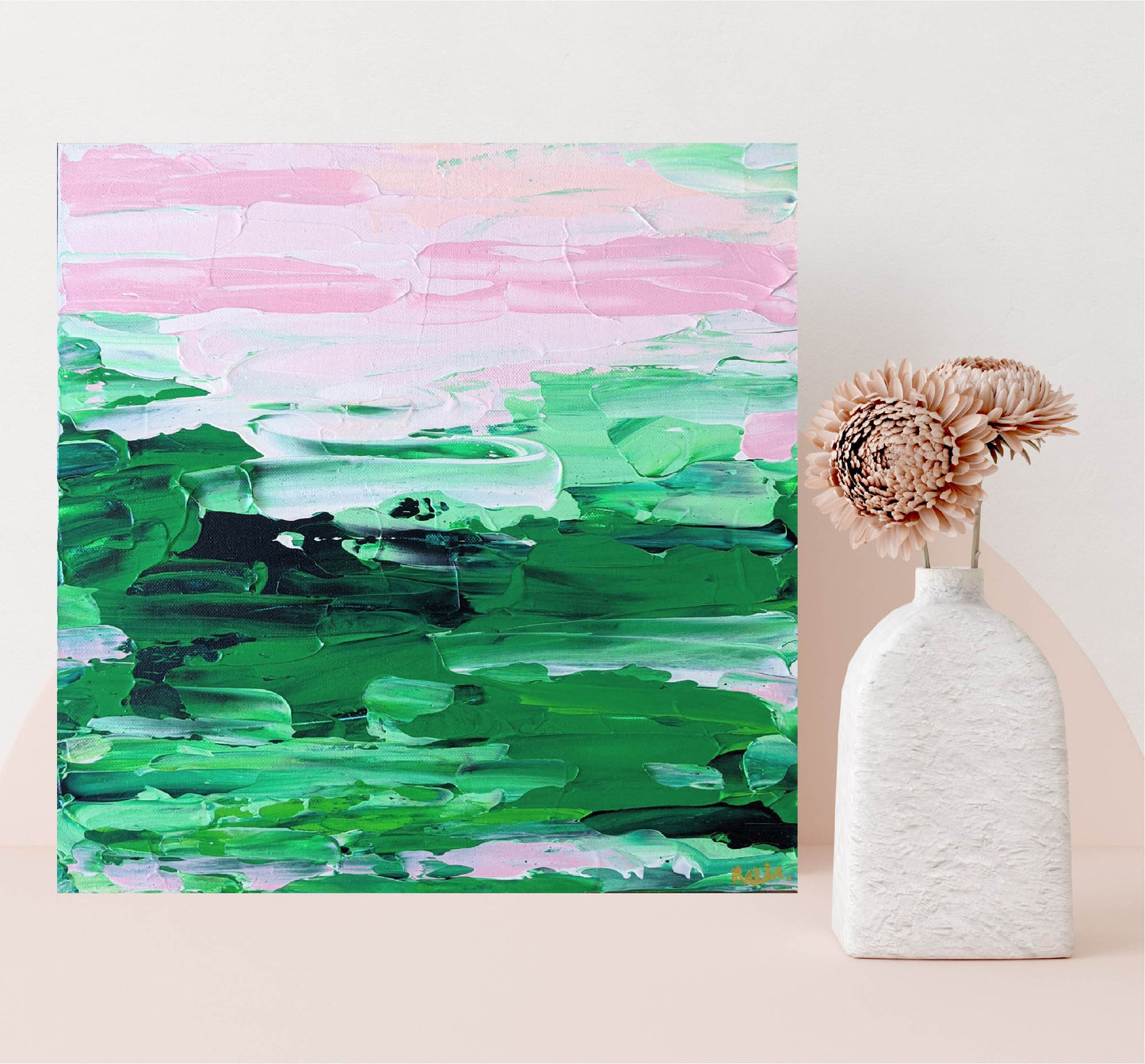 Green Hills & Pink Skies