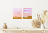 Sunburnt Sunset Diptych